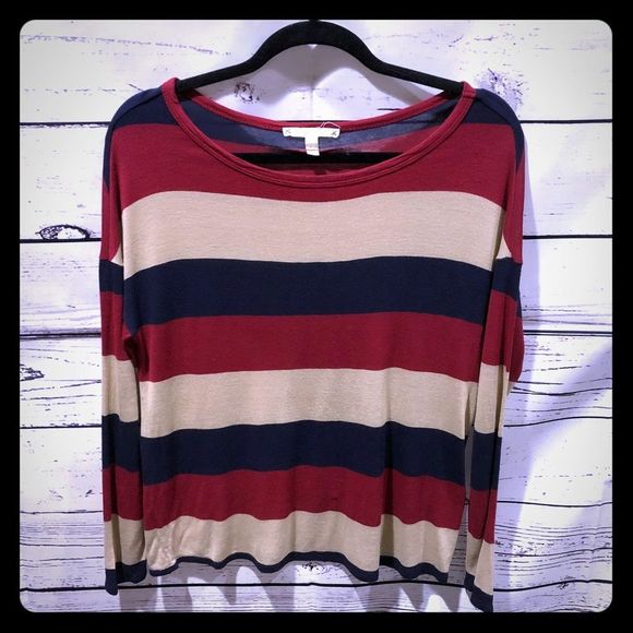 Soft Joie Long Sleeved Nautical Striped Top - Picture 1 of 8